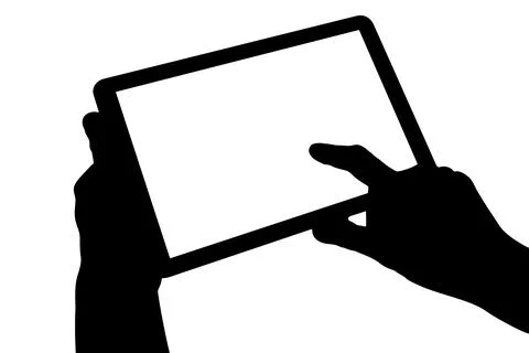 Tablet on the white backgrounds Illustrazione stock