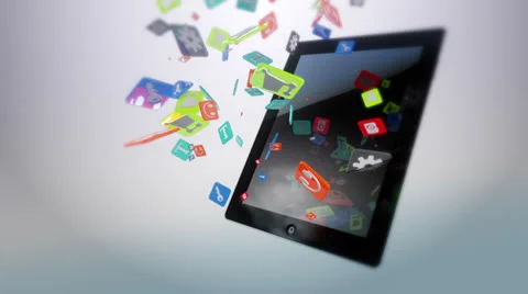 Tablet White Stock Footage 23458816