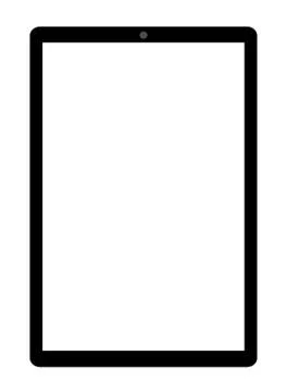 Tablet with white screen Stock Illustration