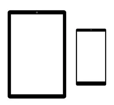 Tablet with white screen Stock Illustration