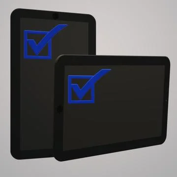 Tablet, work, schedule Stock Illustration