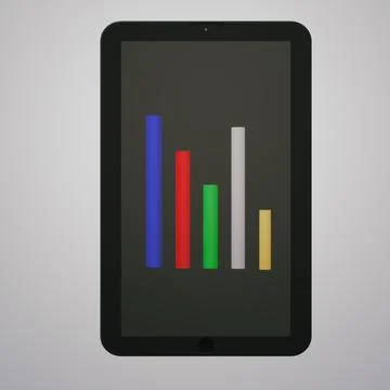 Tablet, work, schedule Stock Illustration