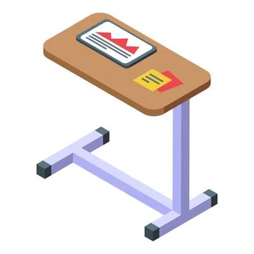 Tablet on working desk icon isometric vector. Table desk イラスト素材