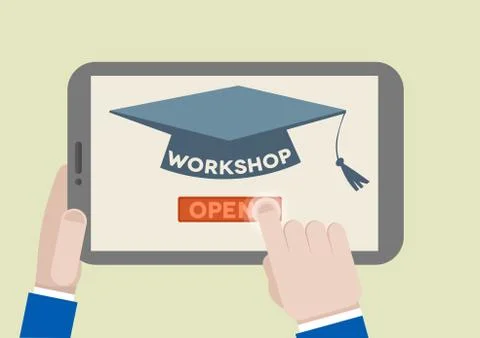 Tablet workshop Stock Illustration