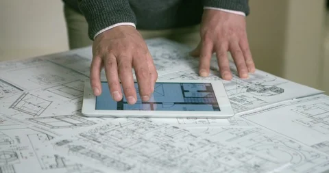 TabletBlueprints Stock Footage 98544406