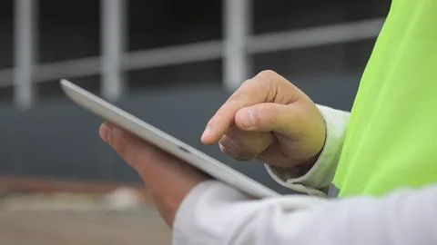 Tablet.male engineer Stock Photos