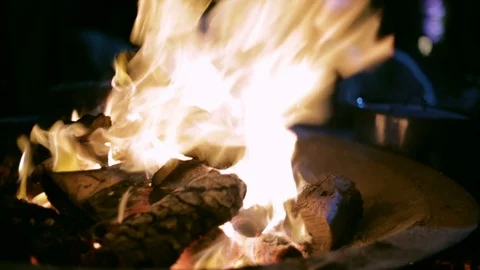 Tabletop bonfire Stock Footage 117118634