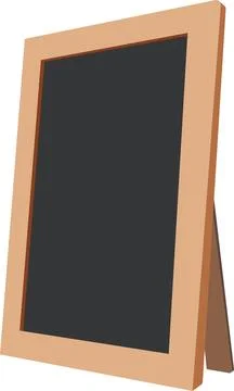 Tabletop Chalkboard Sign Stand Stock Illustration