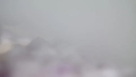 Tabletop Macro Close up of kitchen knife chopping onions in slow motion Stock Footage 273429771