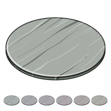 Tabletop marble coaster cartoon vector graphic Stock Illustration