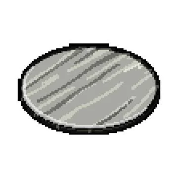 Tabletop marble coaster pixel art vector illustration Stock Illustration