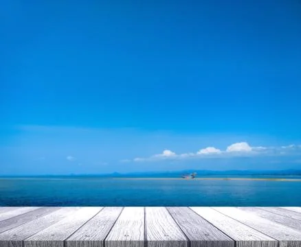 Tabletop with sea Stock Photos