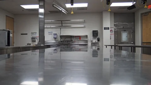 Tabletop view in a cooking school Stock Footage 87342264