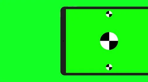 TabletPC turns on on green background. Easy customizable green screen. Computer Stock Illustration