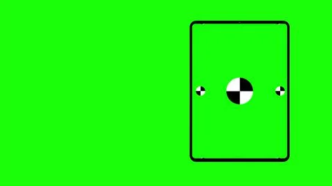 TabletPC turns on on green background. Easy customizable green screen. Computer Stock Illustration