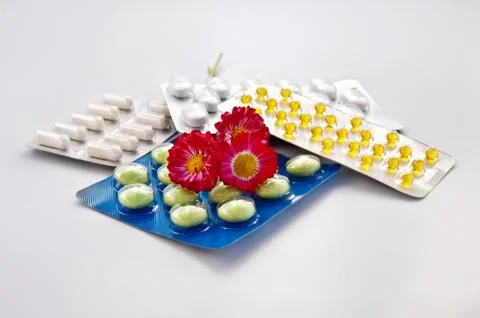 Tablets and capsules Stock Photos