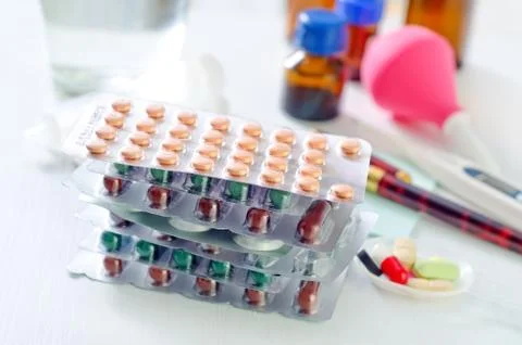 Tablets and capsules Stock Photos