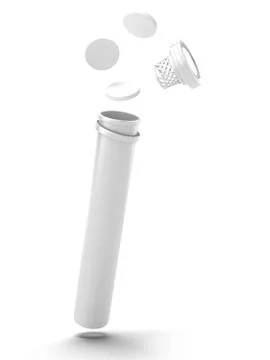 Tablets and cylindrical package Stock-Illustration