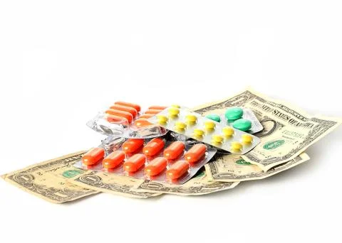 Tablets and dollars 스톡 사진