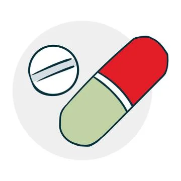 Tablets and Drugs Stock Illustration