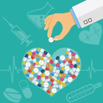 Tablets and pills Stock-Illustration