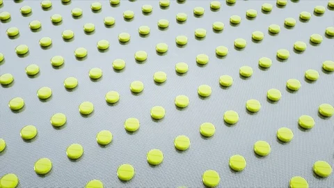 Tablets and pills packed. Mooving camera. Medical concept 動画素材 73887973
