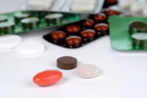 Tablets and pills Stock Photos