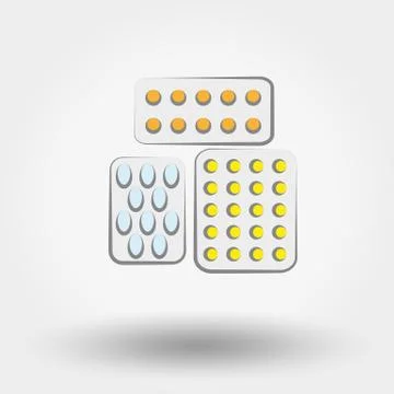 Tablets and pills set Stock Illustration