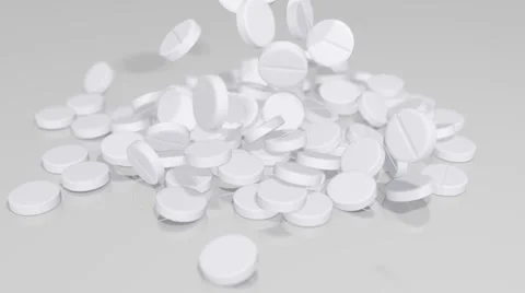 Tablets are falling into a pile Stock Footage 60699958