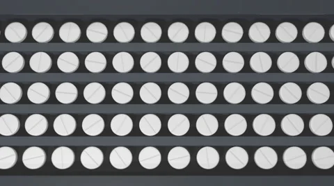 Tablets on a assembly line with the top view Stock Footage 60699524