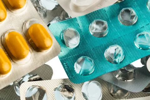 Tablets in blister pack Stock Photos