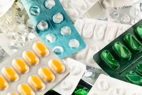 Tablets in blister pack Stock Photos