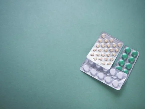 Tablets in blister packaging. Stock-Fotos