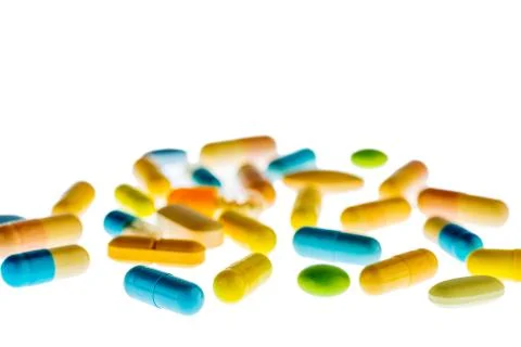 Tablets on bright background Stock Photos