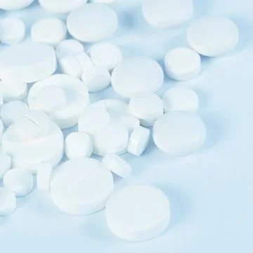 Tablets close up. a medical background Stock Photos
