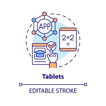 Tablets concept icon Stock Illustration