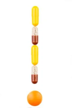 Tablets in form of exclamation mark Stock-Fotos