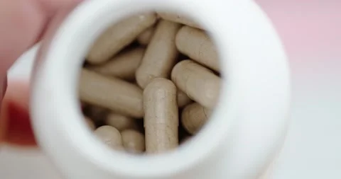 Tablets in a gelatin shell Stock Footage 132369969