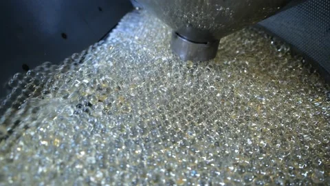 Tablets in a gelatinous shell close-up. Production of medicinal products Stock Footage 171935692