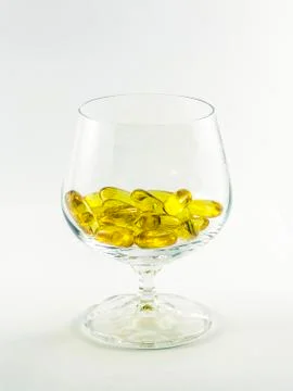 Tablets in a glass Stock Photos