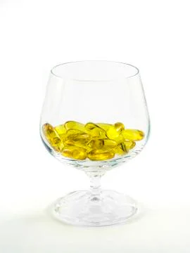 Tablets in a glass Stock Photos
