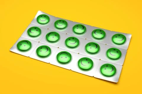 Tablets for a good mood. Stock Illustration