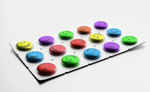 Tablets for a good mood. Stock Illustration