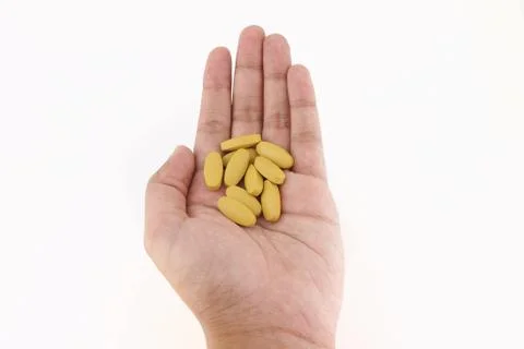 Tablets on hand Stock Photos