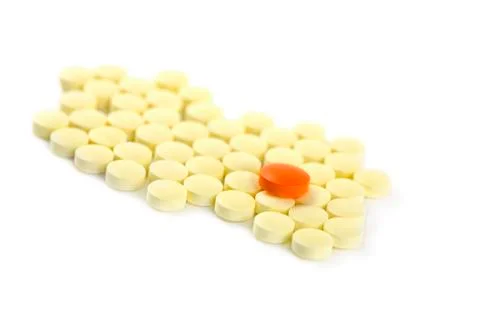 Tablets isolated on a white background Stock Photos