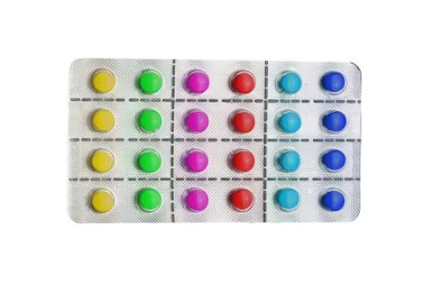 Tablets isolated on white Fotos Stock