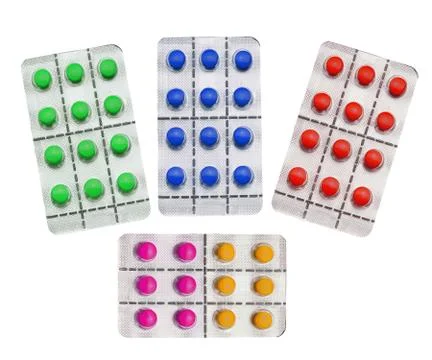 Tablets isolated on white Foto stock