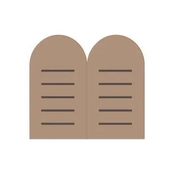Tablets of the Law icon in flat design Illustrazione stock