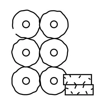 Tablets peat line icon vector illustration Stock Illustration