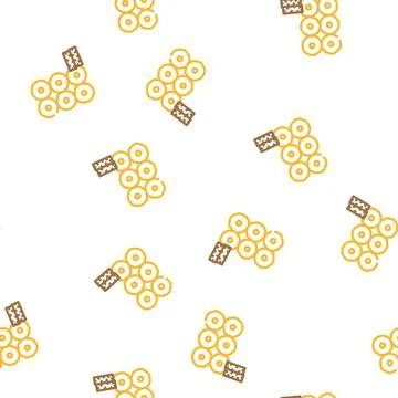 Tablets peat vector seamless pattern Stock Illustration